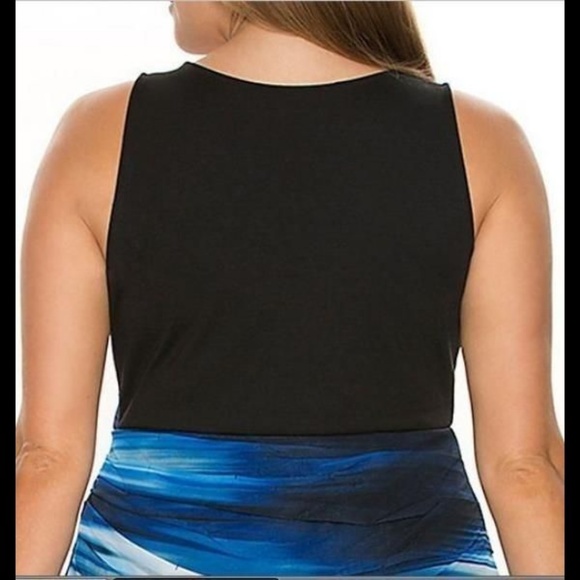 Lane Bryant Printed Ruched Dress 14 - Picture 4 of 4